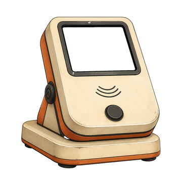 Contactless Payment Terminal with NFC Card Reader and Digital Display