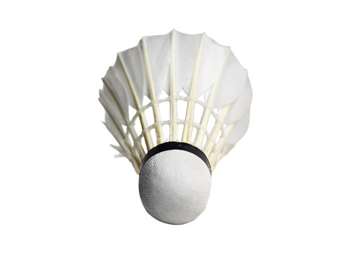 badminton shuttlecock isolated on white