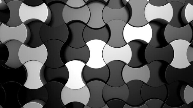 Background of Geometric Shapes. Abstract motion, loop, 3d rendering, 4k resolution
