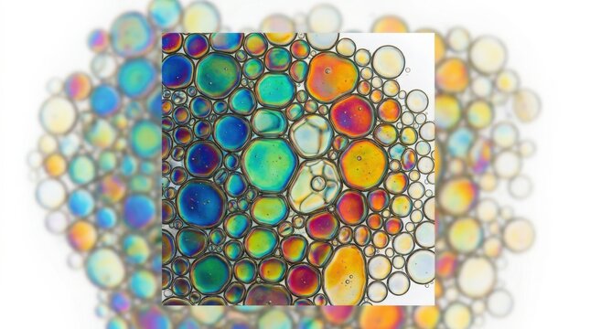 Abstract colorful soap bubbles macro texture showing iridescent soap film interference with rainbow bubbles bubble texture interference colors bubble pattern abstract colorful iridescent
