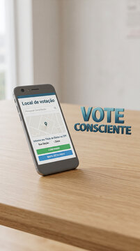 Smartphone displays voting information digitally