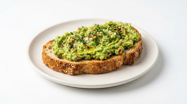 Smashed avocado toast on crusty artisanal bread served on a white plate with mashed avocado toast slice avocado sandwich avocado food breakfast toast healthy breakfast delicious