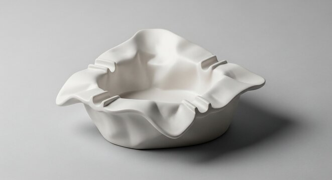 White ceramic ashtray studio