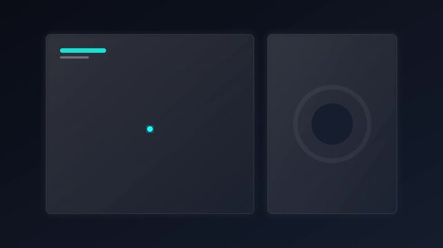 Minimalist ui dashboard interface with animated circular progress bar and data loading animation 4k