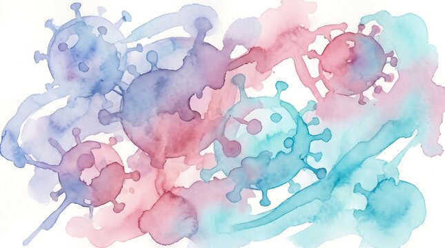Soft Pastel Watercolor Biological Organisms
