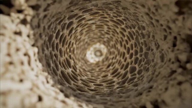 Honeycomb structure reveals interior cells and hexagonal pattern in natural beekeeping footage video bee
