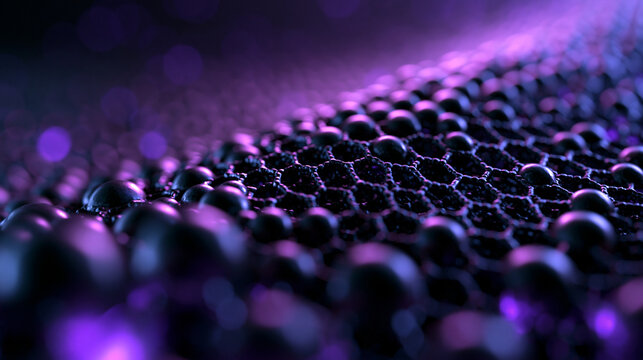 Futuristic Nanotechnology Honeycomb Lattice Surface with Droplets