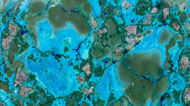 Chrysocolla Mineral Texture with Turquoise and Green Patterns
