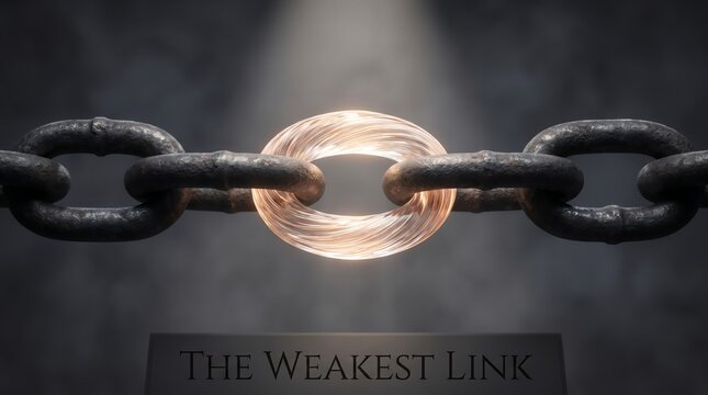 Weakest Link Chain Connection - Concept of Fragility and Strength