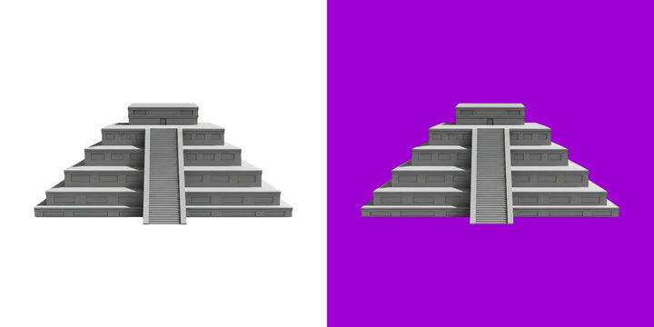 Ancient Mayan stepped pyramid structure graphic design transparent png