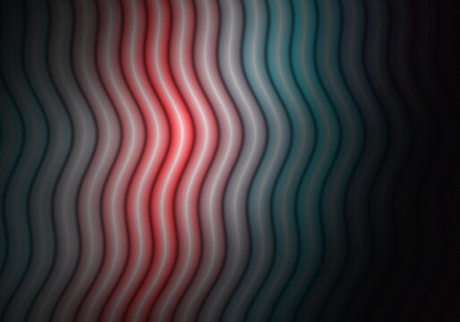 Abstract background, featuring vertical wavy, lines with a, blend of red, and blue light, creating a glowing, effect on a, dark textured surface