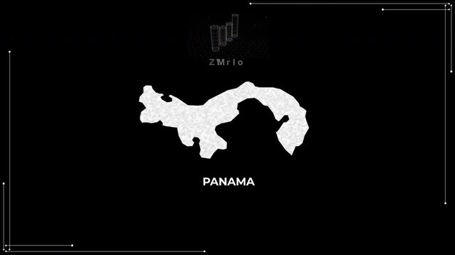 Panama technology map with animated charts, graphs, statistics, and analytics showcasing economy, infrastructure, innovation, population, trade, energy, and national development