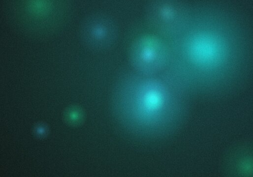 Dark teal background, with soft glowing, green circular light, orbs and a, grainy texture, creating, a moody and, atmospheric digital visual effect