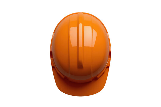 Orange Construction Safety Hard Hat Front View