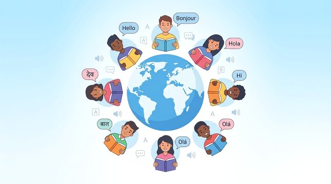 Diverse International Students Learning Languages Around the Globe
