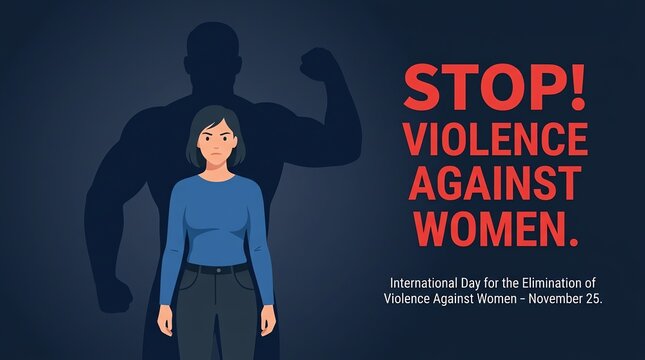 International Day for the Elimination of Violence Against Women Poster Illustration