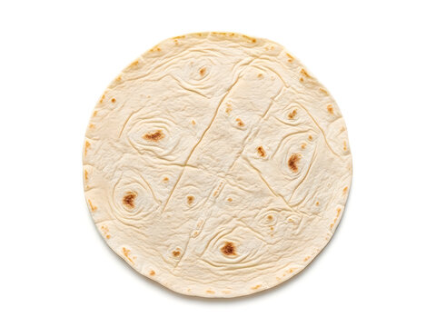 Close-up of a round flatbread with sesame seeds on top