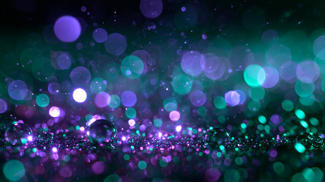 Abstract Bokeh Background with Glitter and Sparkling Lights