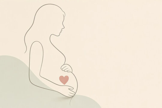Gestante segurando a barriga