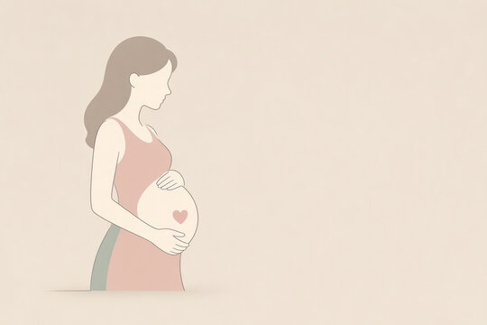 Gestante segurando a barriga