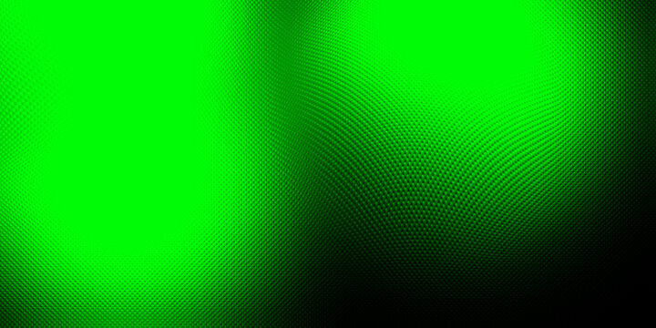 Abstract green light background with circular moire pattern and digital texture