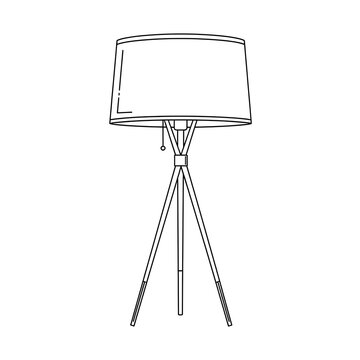 Modern tripod floor lamp with shade