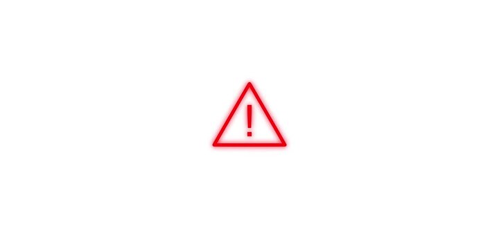 Red alert warning sign icon isolated on clean white backdrop overlay