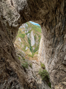 inside the cave, via Ferrata Sky Fly, Trascau Mountains, Romania 