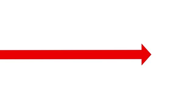 Breakthrough and success concept moving arrow past obstacle motion animation.