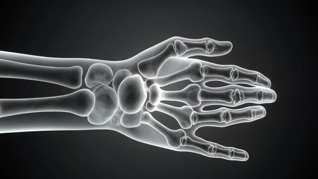 Scapholunate Ligament Fiber Gap Between Scaphoid and Lunate in Wrist Anatomy Illustration