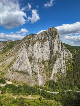 high mountain landscape, Valisoara Gorges, Trascau Mountains, Romania 