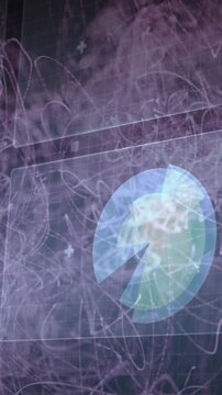 Animation of globe over network of networks of connection