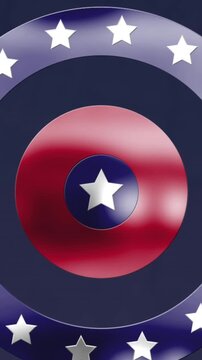 Digital animation of increasing numbers over american flag