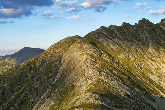 high mountain landscape, Peleaga Ridge, Retezat Mountains, Romania 