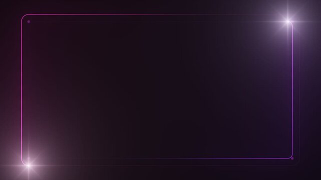 Hot pink and violet neon laser frame dual chasing light stream border seamless loop 4k
