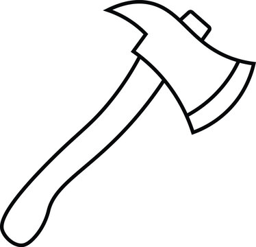 Firefighter axe icon vector illustration