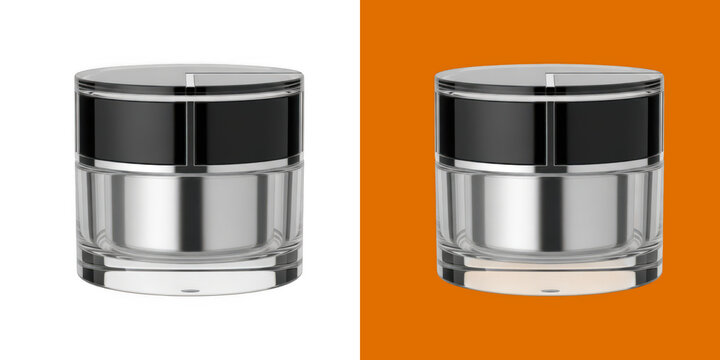 Luxury Glass Cosmetic Cream Jar for Skincare Beauty Products transparent png