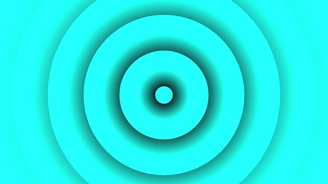 Concentric cyan circles with center dot design
