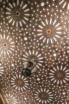 Coffered ceiling of The Higher Schools of The University of Salamanca city