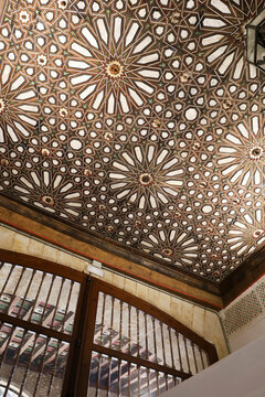 Coffered ceiling of The Higher Schools of The University of Salamanca city
