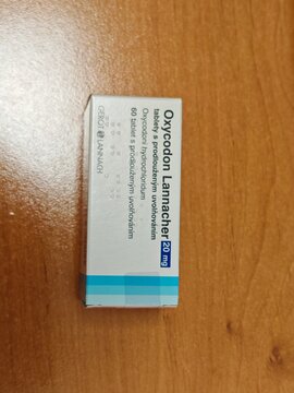 Prague,Czech Republic-22 April 2026:OXYCODON LANNACHER, active substance OXYCODONE, producer GEROT LANNACH, indication severe pain