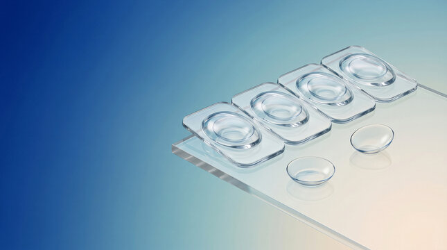 Contact lenses arranged in sterile packaging and ready for use