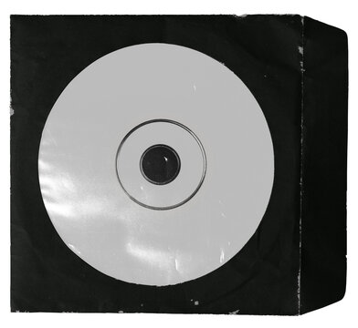 Retro style black CD sleeve. png isolated on transparent background