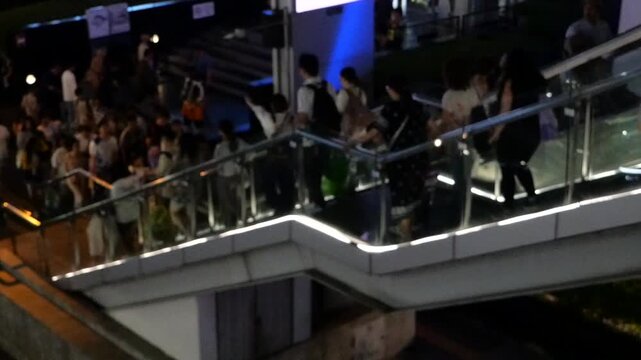 Tourists at shopping area in Bangkok