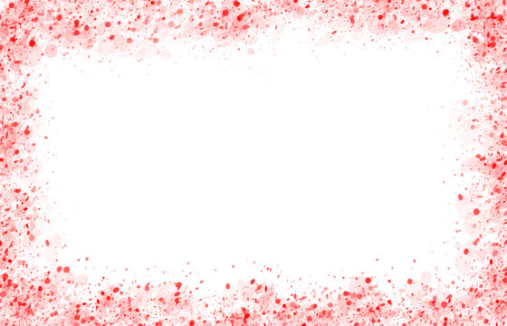 Red border decorative frame with festive dots for holiday designs