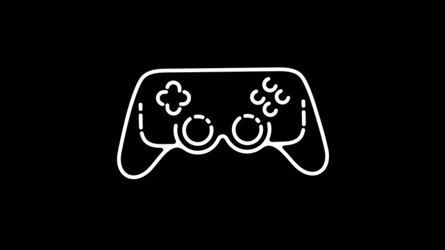High-quality motion graphic of a stylized gaming controller revealing itself. Clean dynamic animation asset suitable for modern tech vlogs, streams, UI design, overlays, and video game industry videos