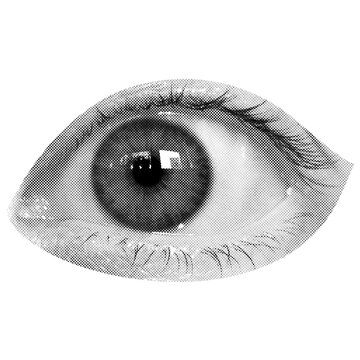 Frightened eye expession cutout clipping