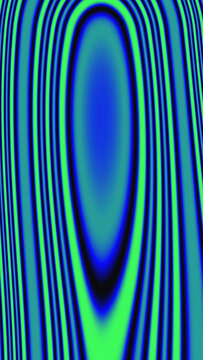 Abstract hypnotic concentric blue and green line background.