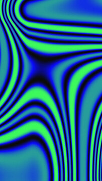 Abstract hypnotic blue and green distortion wave background.
