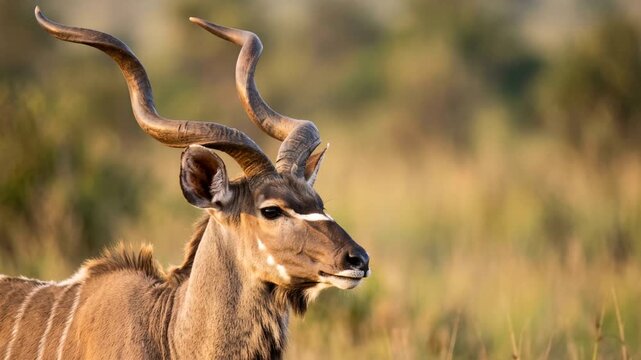 kudu close up at morning light in kruger national park south africa video
